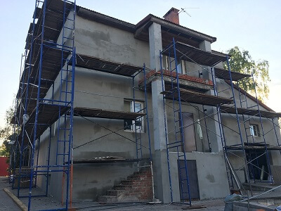 Отделка фасада частного дома в Столбцах